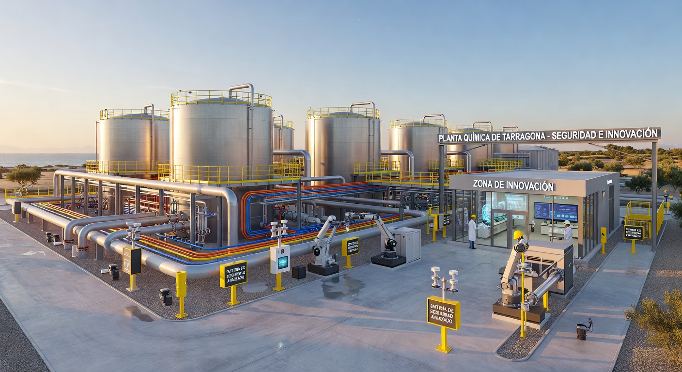 Planta química industrial en España