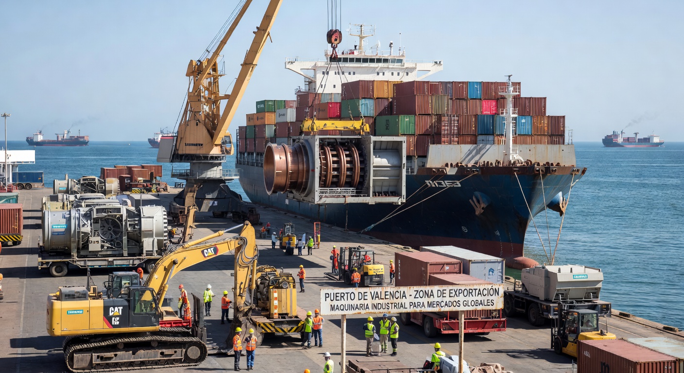 Exportación industrial desde puertos españoles